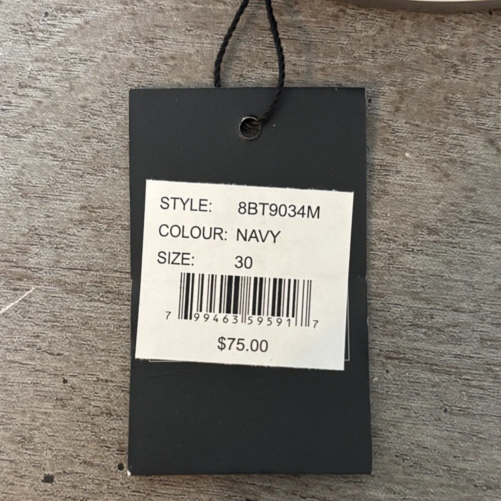 PX Size 30 Men's Navy Leather Belt